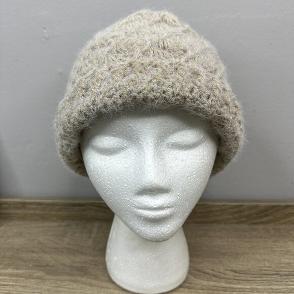 Handmade New Hobbii Metallico Braided Soft Virgin Wool Knit Winter Beanie S/M - Picture 2 of 6